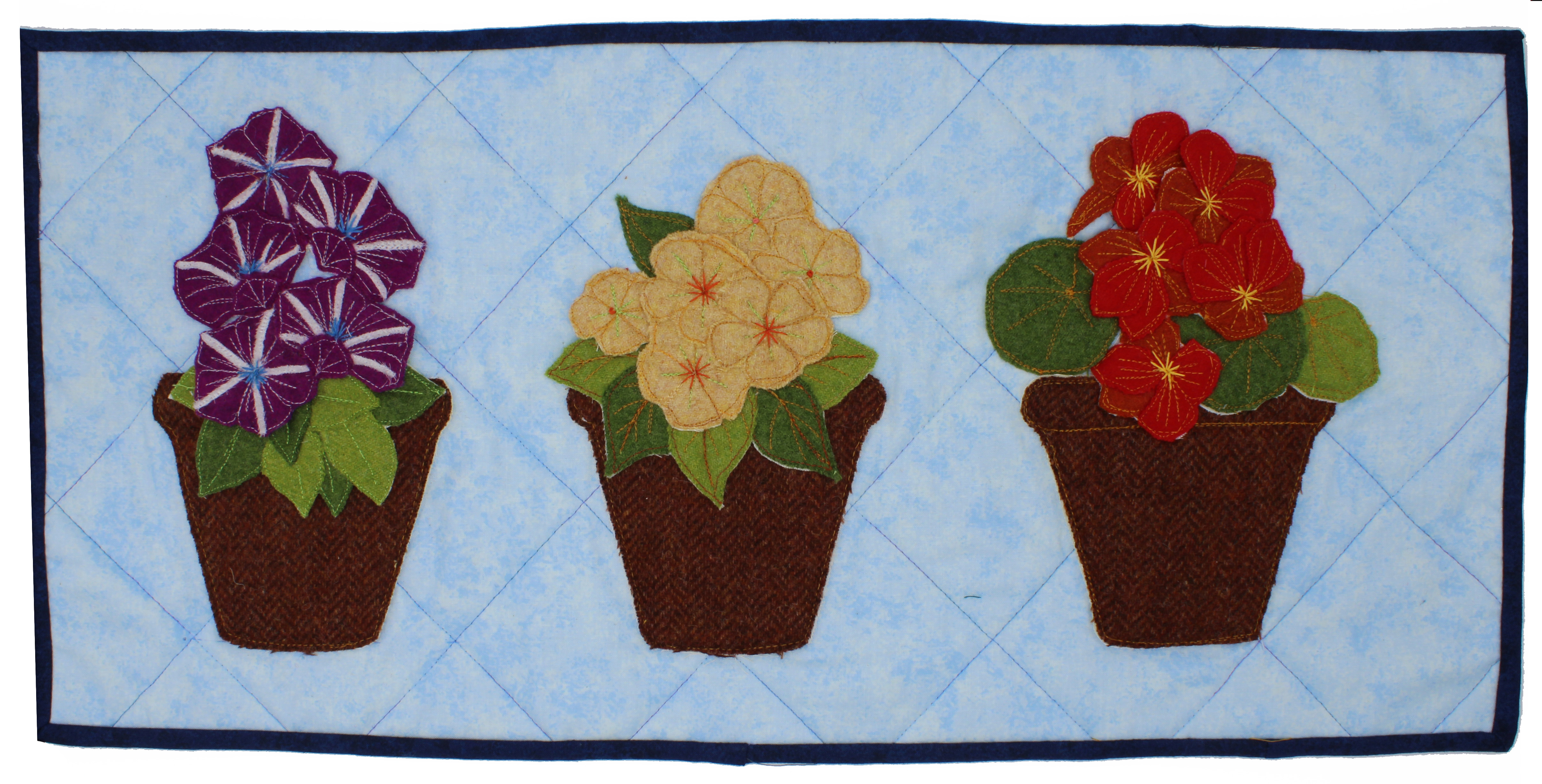 Pots of Love, Wall Hanging Sewing Pattern