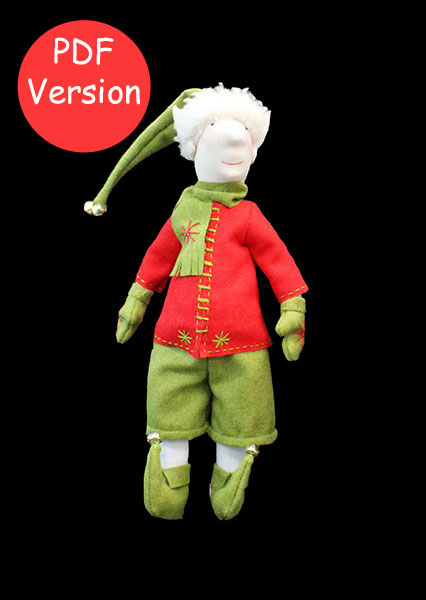 Chris Jingle Charater Doll Sewing Pattern Downloadable Version 