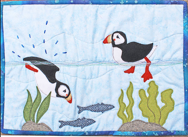 The Frogman, Puffin Wall Hanging Sewing Pattern 