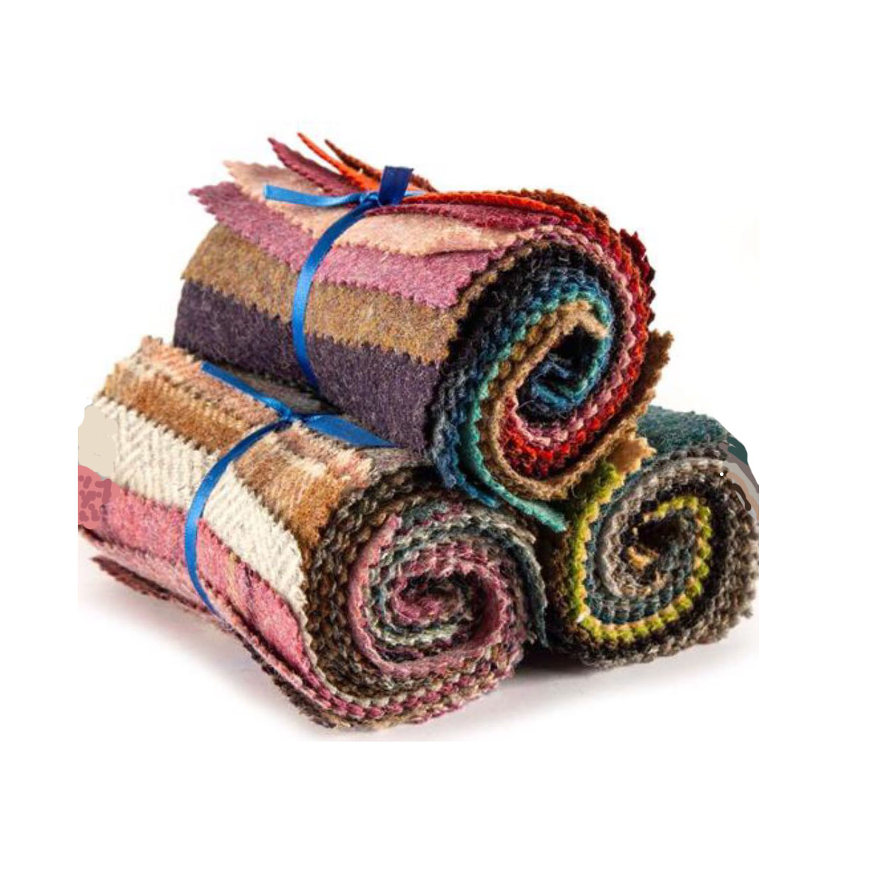 3 x 100g bundles of random tweed pieces