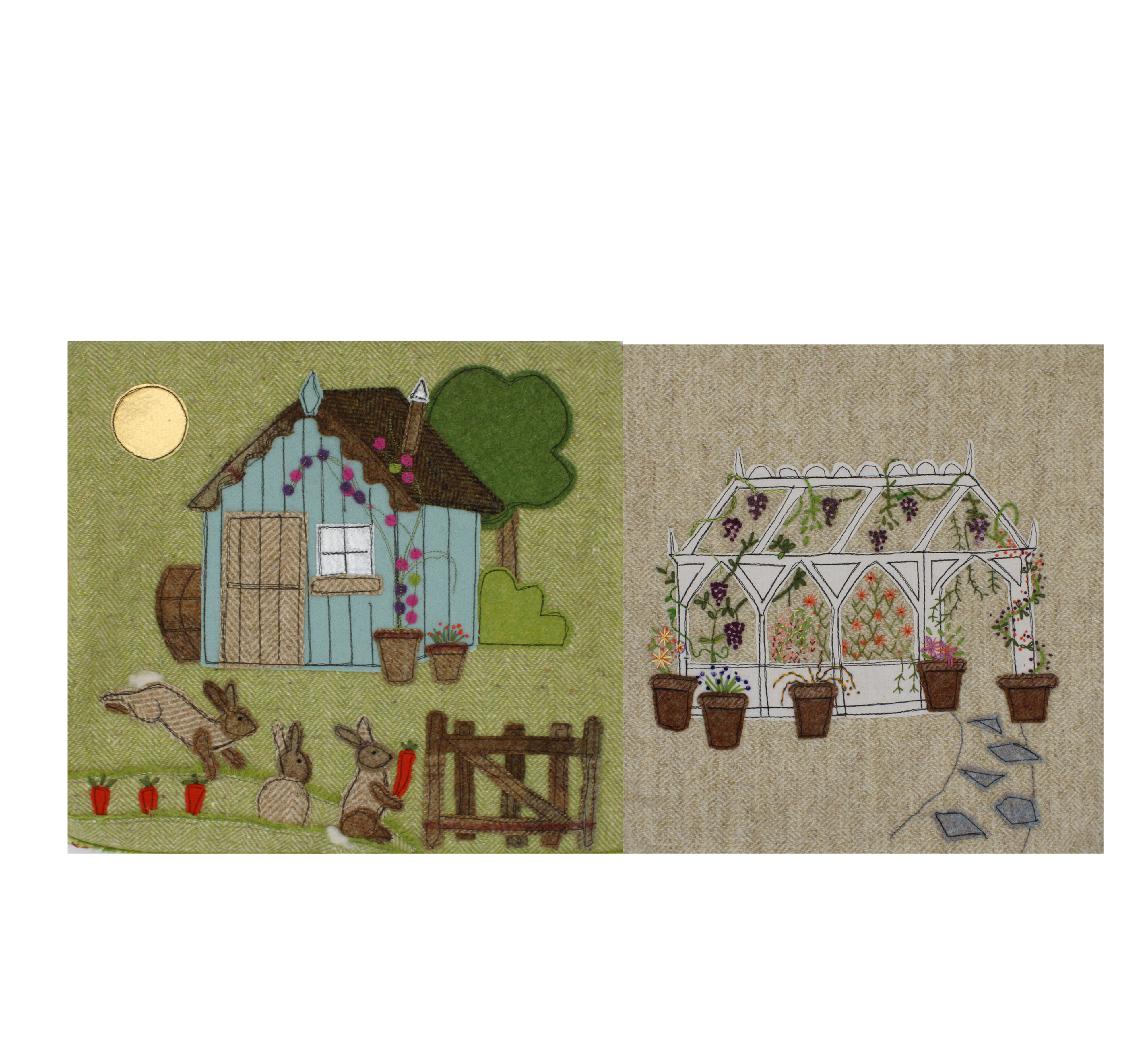 Potting Shed and Under Glass Lap Quilt Throw Sewing Patterns