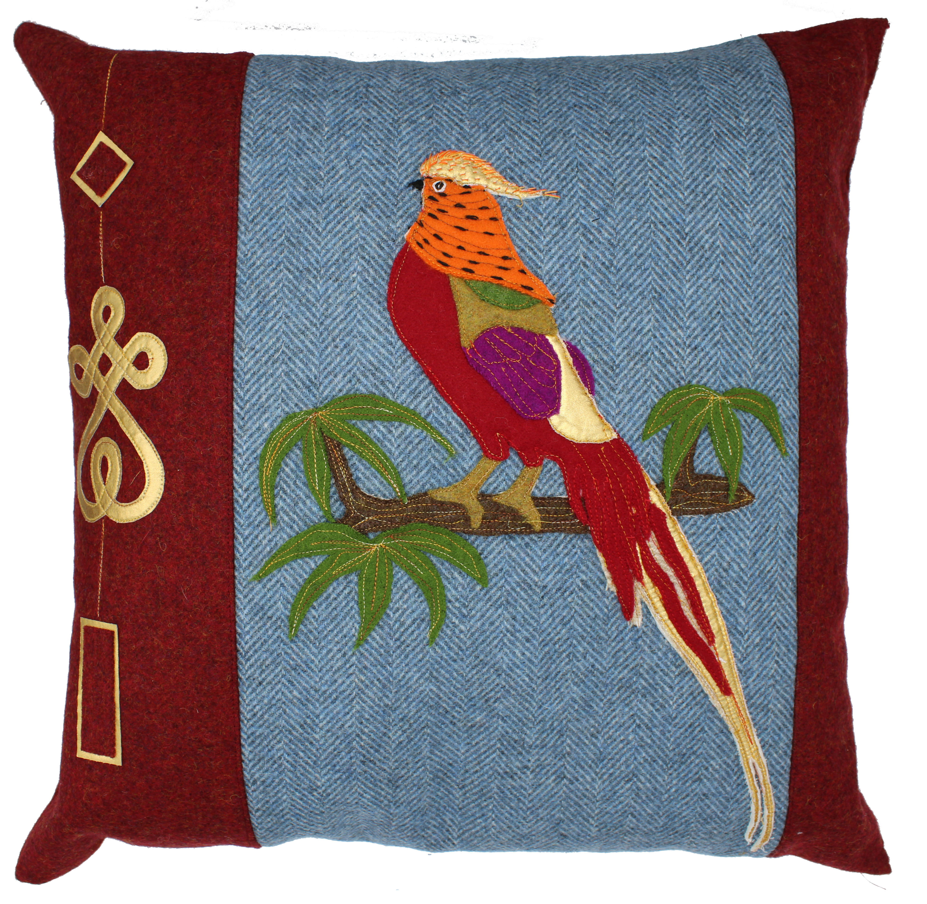 Chinese Golden Pheasant Cushion Sewing Pattern