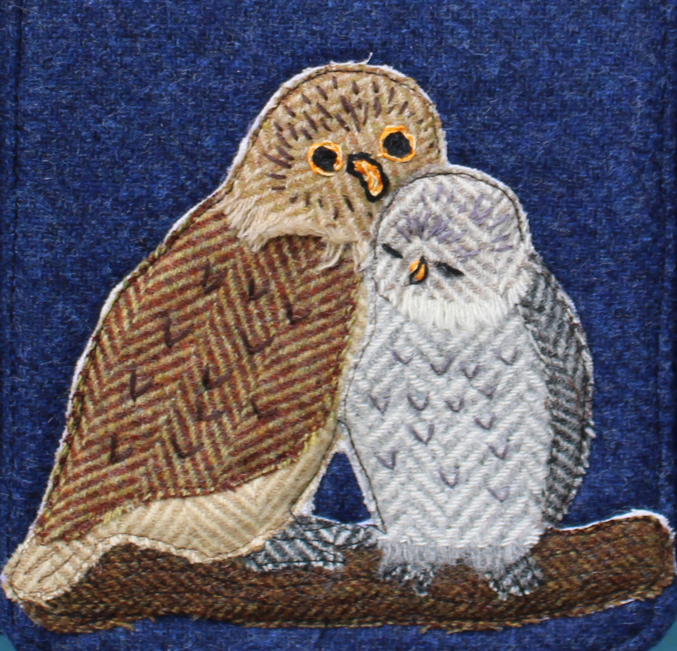 Little Owl Tweed Applique pack with sewing pattern for Hazels Bag