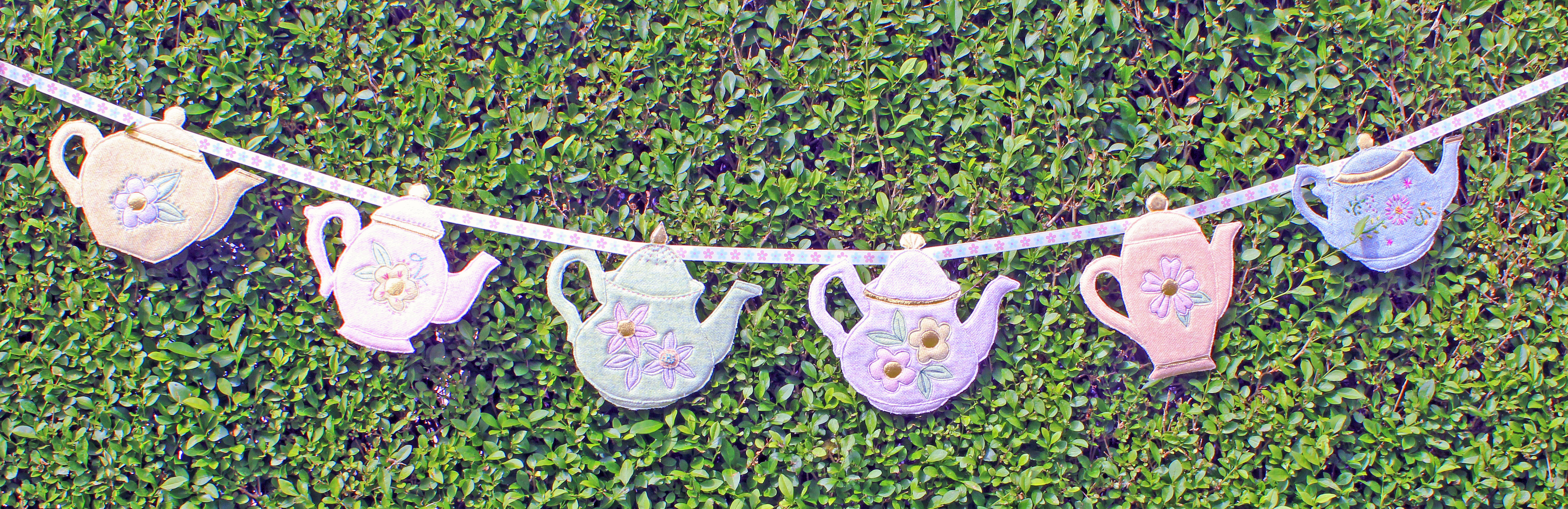 Teapot Bunting Sewing Pattern