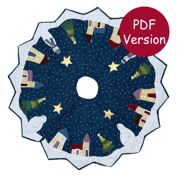 Christmas is Here! Christmas Tree Skirt, Downloadable Sewing Pattern