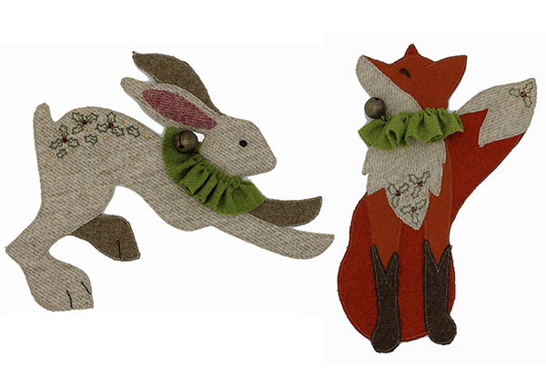 Foxy Loxy and Noel Hare Wall Art Sewing Pattern 