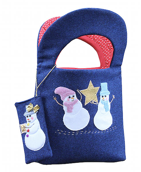 Snowman Gift Bag and Tag Sewing Pattern 
