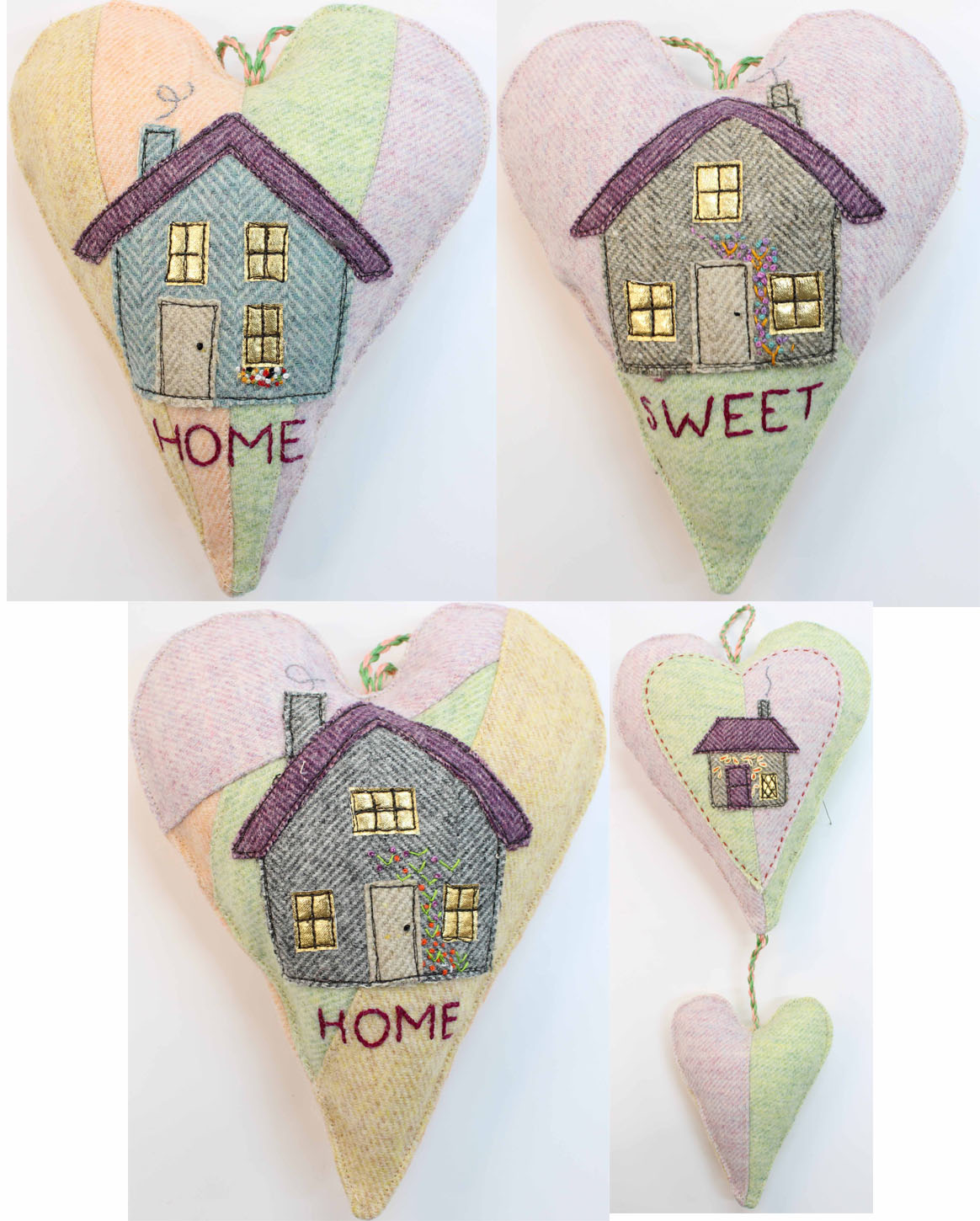 Home Sweet Home Hanging Heart Sewing Pattern 