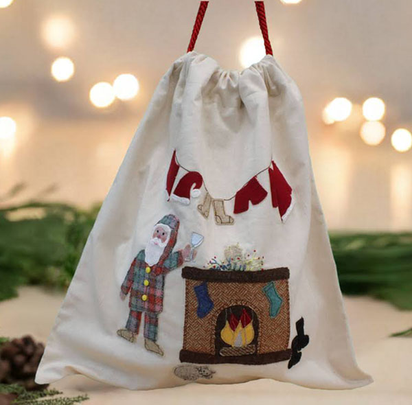 'Jama Time, Christmas pyjama bag Sewing Pattern.