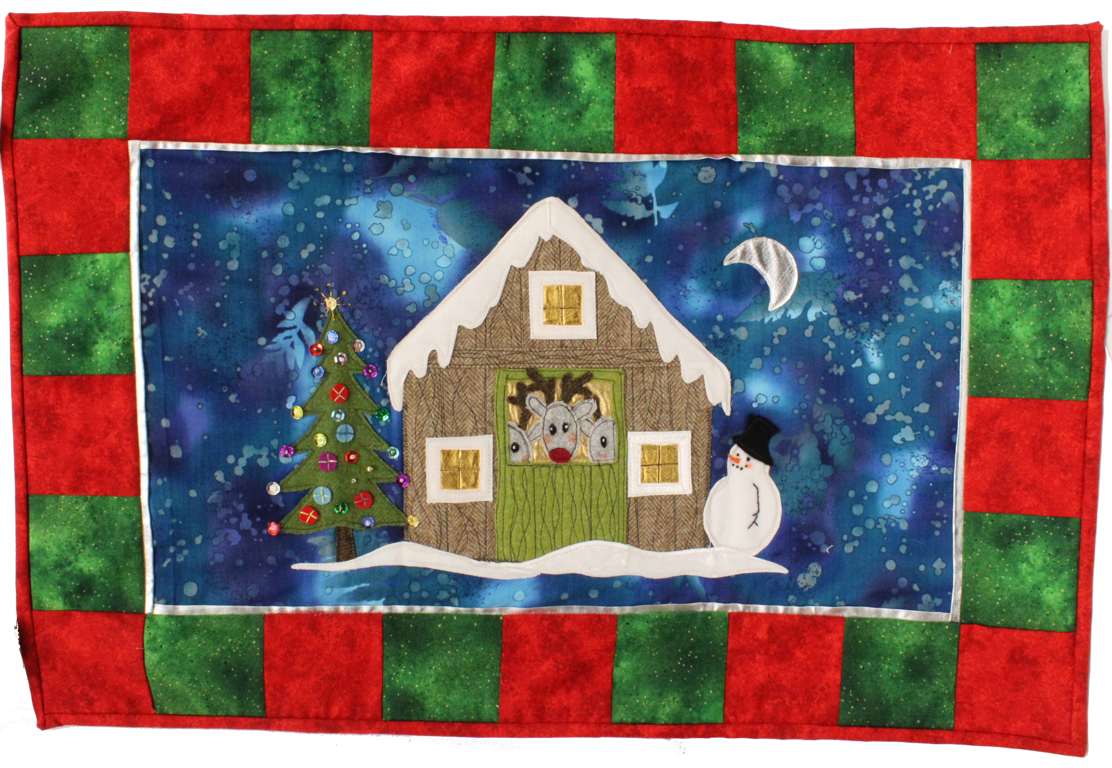 Rudolf's Gaff, Christmas Runner or Wall Hanging Sewing Pattern