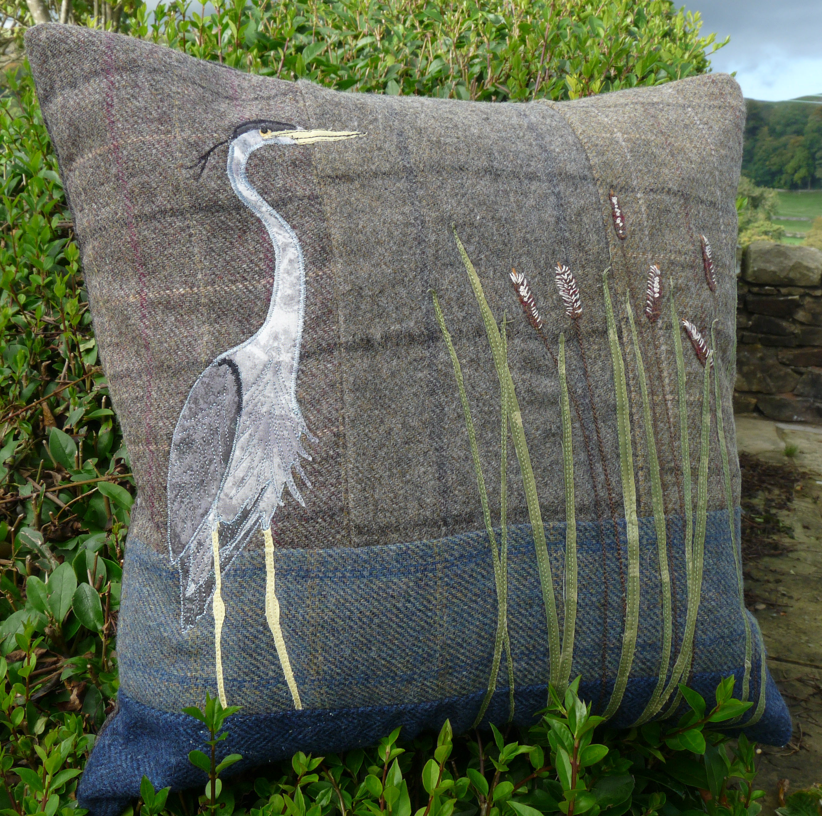 Ribble Stalker, Heron Cushion Sewing Pattern