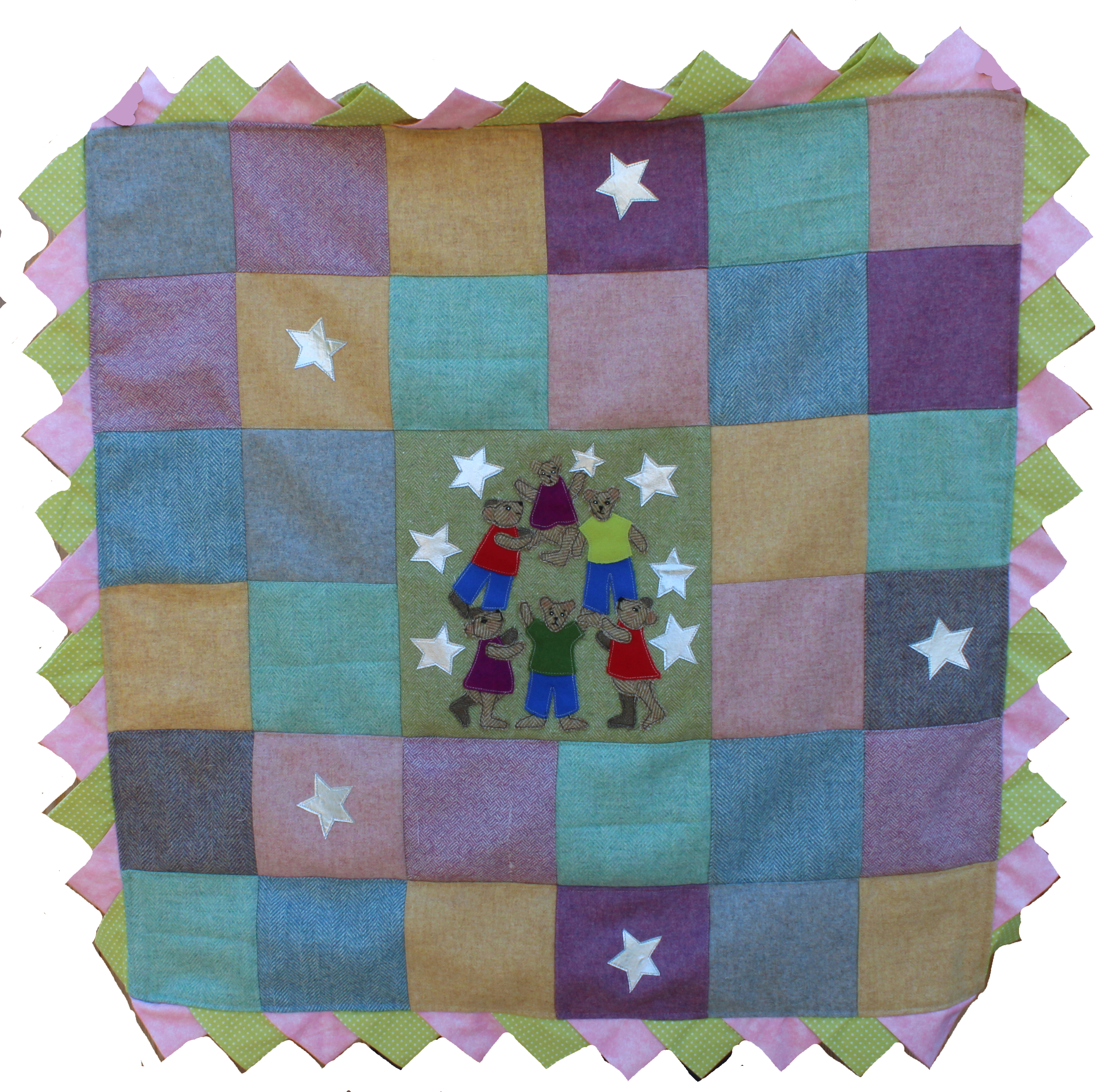 Tumbling Teds Lap Quilt Throw Sewing Pattern