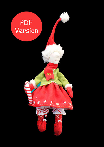 Candy Jane Charater Doll Sewing Pattern Downloadable Version  