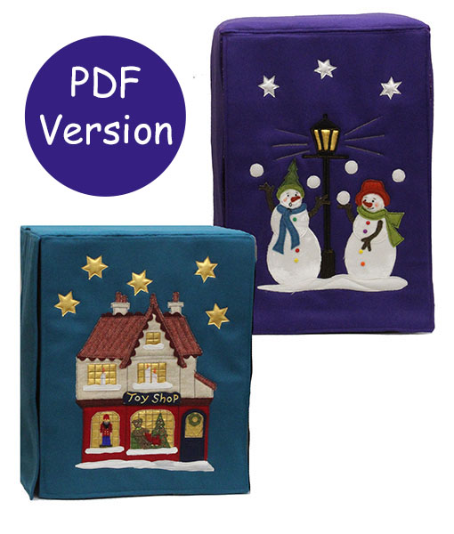 Boxed Up, Christmas Box Covers, downloadable sewing pattern